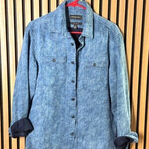 Banana Republic Factory Midweight Indigo Shirt (Blue)